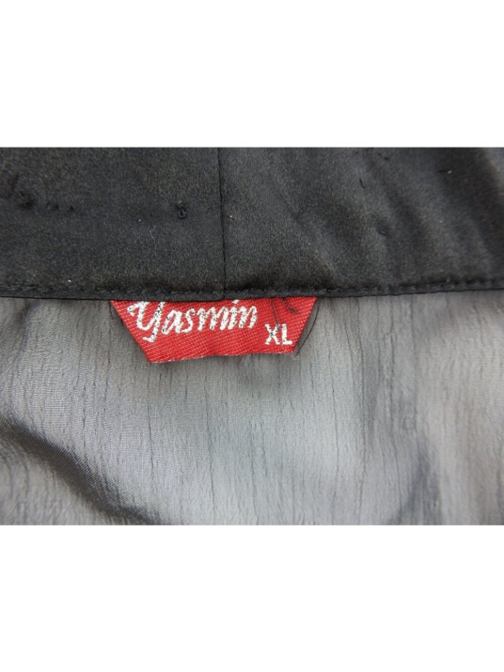 Vintage Robe Black Yasmin Sheer Kimono Duster Sz XL Trim Tie Front Boho Sexy - Picture 3 of 12